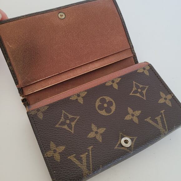 Louis Vuitton LV Portefeuille Tresor Bifold Wallet Medium Monogram Brown Vintage - Picture 3 of 14